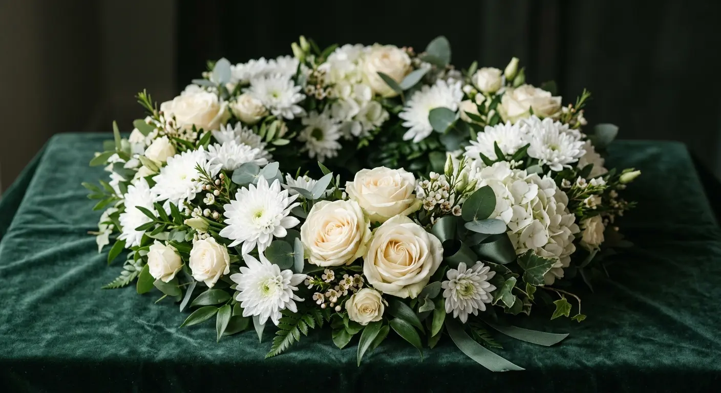 Funeral wreath tribute