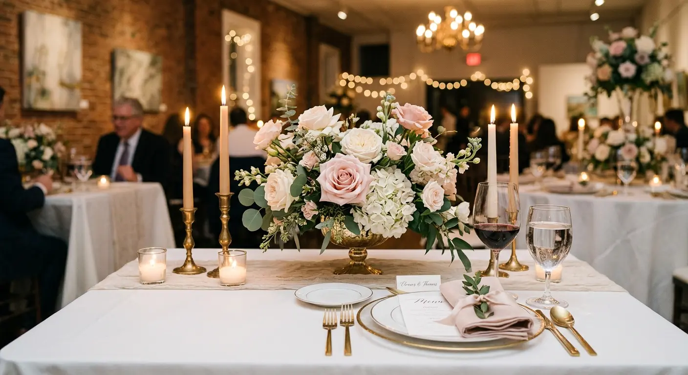 Wedding table centrepiece