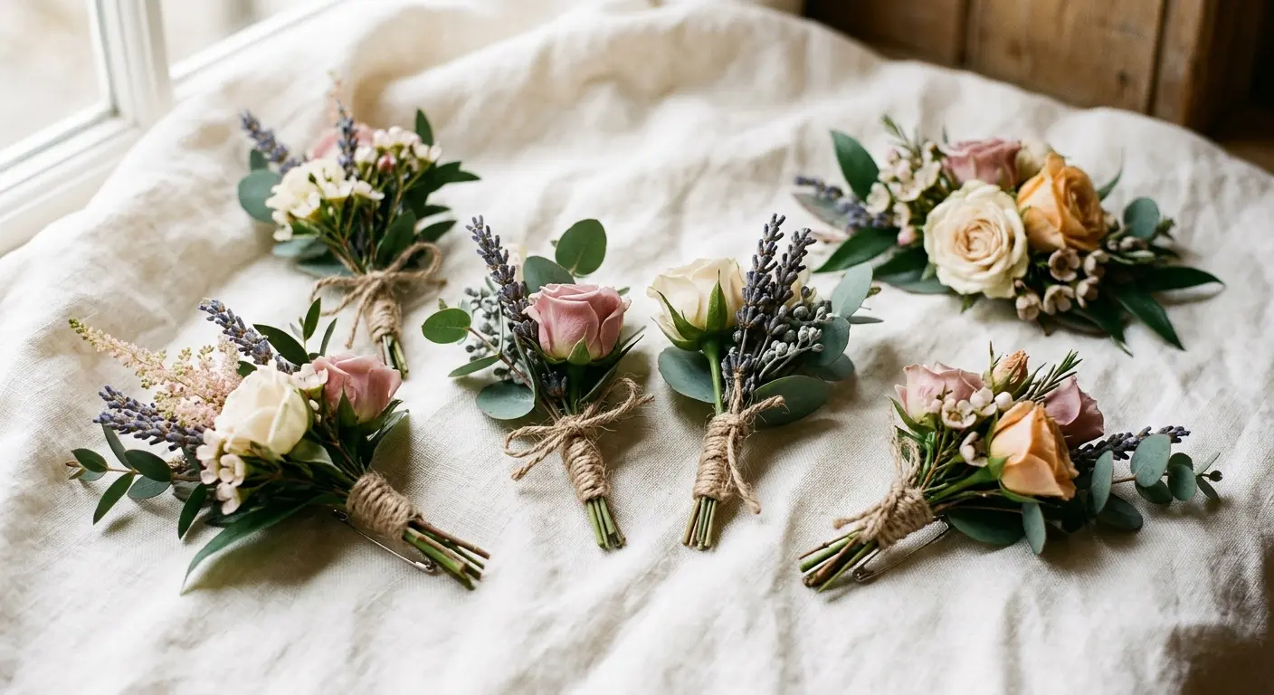 Wedding buttonholes and corsages