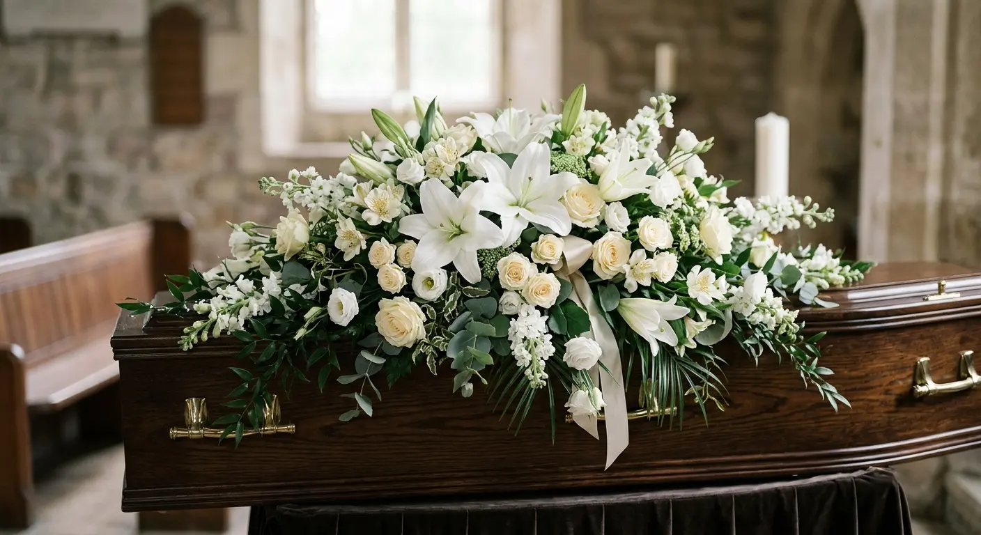 Funeral flower tribute