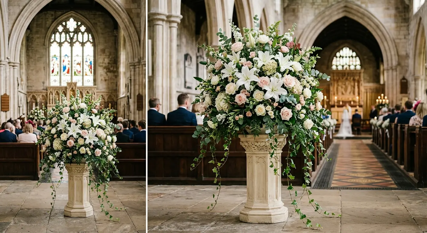 Church pedestal arrangement